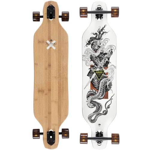 Arbor Bamboo Axis 40″ K. Darmaeva Pro Model Longboard Complete – Drop-Through Longboard Deck with Bamboo & Maple Construction, Stable Carving & Cruising Board