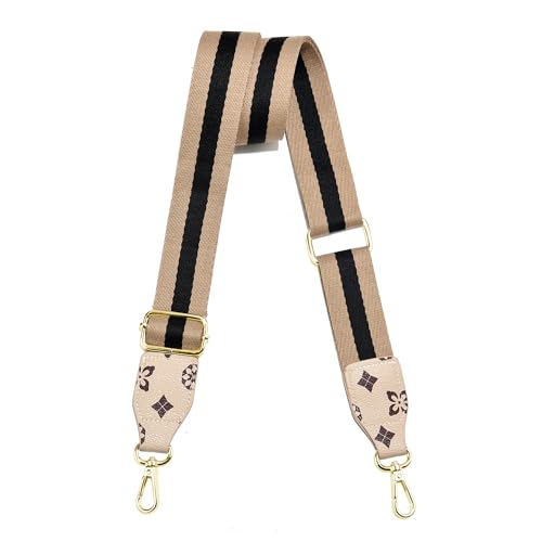 Image of Purse Strap Wide Replacement Crossbody Bag Straps, 1.5 inch Canvas Handbag Shoulder Strap, Adjustable Tote Belt(Gold Hardware