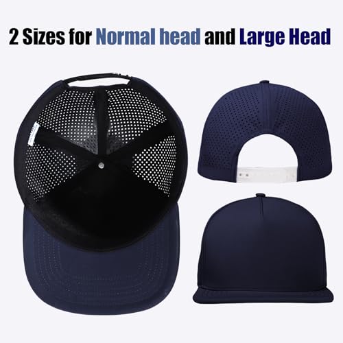 Image of M /L /XL /XXL Oversize Flat Bill Baseball Cap for Men Women Quick Dry Snapback Hats Summer Mesh 5 Panel Cap