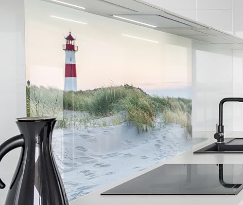 timalo Spritzschutz Wand für Herd | Personalisiert mit eigenem Foto | Küche Küchenrückwand Glasoptik | Acryl Glas 2mm | Glasrückwand Acrylglas Wandpaneele Rückwandschutz Platte | 60x52cm