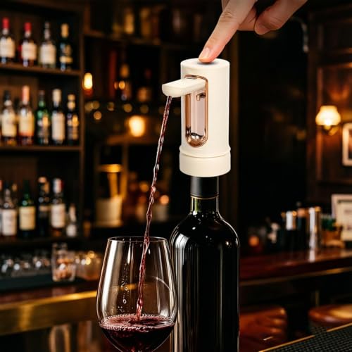 Aireador eléctrico de vino recargable que oxigena al instante con pico vertedor 3