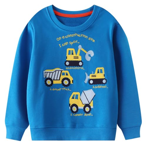 Codkkre Felpa Bambino Pullover Bimbo Dinosauro in Cotone Girocollo Sportivo Sweatshirt Ragazzi Autunno Inverno Felpa...