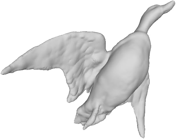 Printle Animal Duck-Duck in Active Flight, with its Wings Fully Extended Outwards Figure for Dioramas and Model Train Sets Choose Your Scale