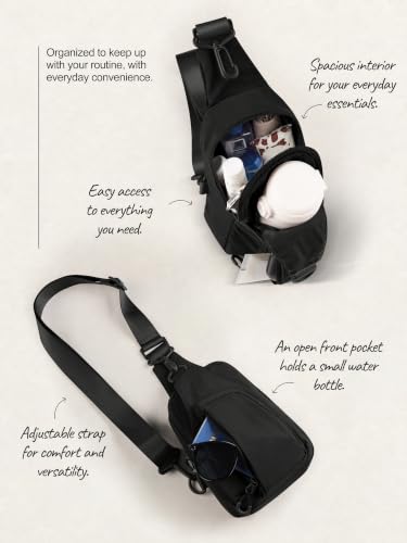 Image of ODODOS Sling Bag with Adjustable Straps Crossbody Chest Bag Lightweight Backpack for Casual Traveling Hiking