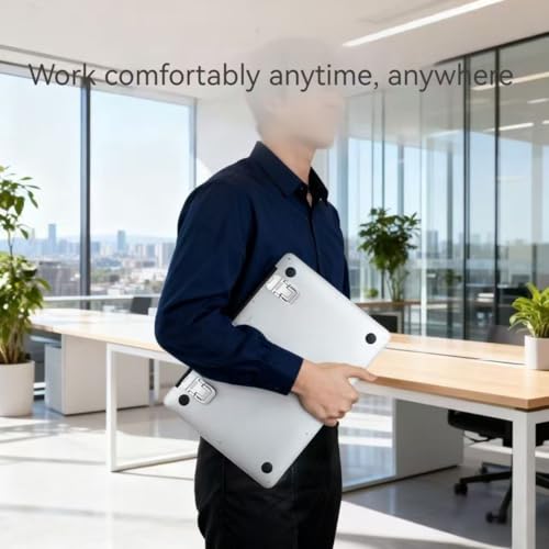 Image of 2PCS Laptop Stand, Portable Laptop Cooling Pad, Foldable Metal Keyboard Stand, Mini Keyboard Pillar (Black,Two Gears)