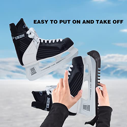 NANAOUS Hockey Skate Guards Ice Skate Guards Adjustable Ice Skate Blade Covers Skate Guards Figure Skating, Guard Protector for Younth Men Women Kids (Black)