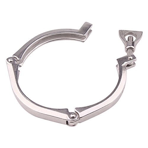 Image of DERNORD 4 Inch Three Segment Sanitary Clamp Stainless Steel 304 Tri Clamp Clover ((Tri clamp: 4 Inch))