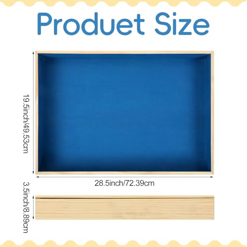 CroBlissful Wooden Therapy Sandtray with Lid, Sensory Training Sand Writing Tray for Office and Sand Tray Miniature Models - Thumbnail 2