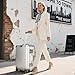 All aluminum carry on luggage 22x14x9 Airline Approved, aluminum luggage, Hard Shell Carry On Luggage with Spinner Wheels, zipperless luggage, (silver, 20 inches)