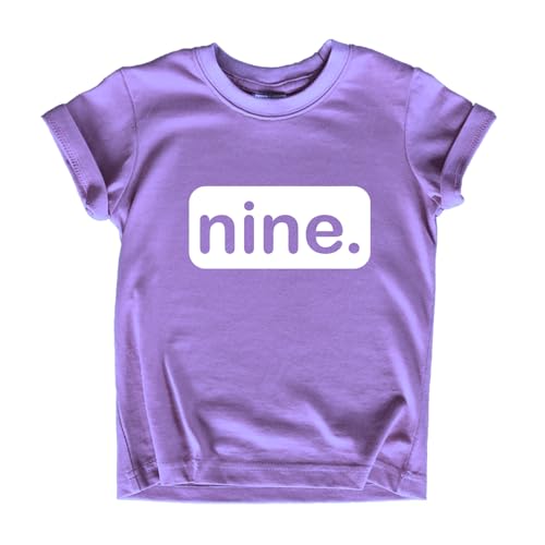 9th Birthday Shirt Girls Nine Tshirt Gifts 9 Year Old Girl Gifts 9 yr Birthday Tees (US Age 14 Years 16 Years Purple)