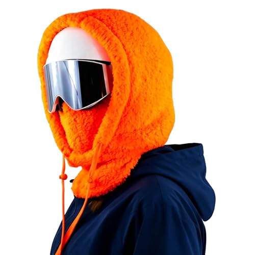 Forro de casco de esquí pasamontañas naranja de poliéster resistente 2