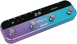 Mooer Pedaleira Multiefeitos Prime S1 | para Guitarra e Baixo, 128 Presets, 126 Efeitos, 40 Ritmos de Bateria, Bluetooth, Interface de Áudio, USB-C, Bateria Recarregável, Looper