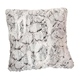 Photo Gallery ed enjoy home - cuscino corteccia effetto pelliccia, 100% poliestere, non sfoderabile, colore bianco/grigio, 40 x 40 cm Photo Gallery ed enjoy home - cuscino corteccia effetto pelliccia, 100% poliestere, non sfoderabile, colore bianco/grigio, 40 x 40 cm