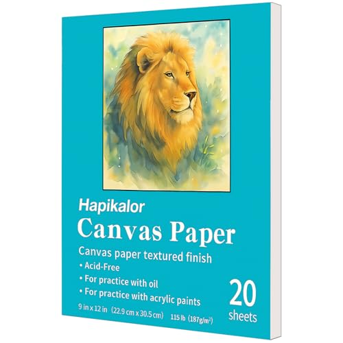 Canvas Painting Acrylic Sketch Book - 9x12 Inch, 20 Sheets (115lb/187g) Mixed Media Sketchbook, Art...