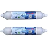 Mineralisierungsfilter Aquintos Vitaflow Mineral Inline-Kartusche10 x 2 Zoll - Easy Quick Steckanschluss 1/4 Zoll Umkehrosmose - Reverse Osmosis System (2 Stück)