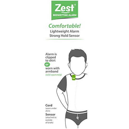 Zest Bedwetting Alarm With 8 Loud Tones, Strong Vibrations, Full Featured For Deep Sleepers, Boys And Girls, Best Bedwetting Alarm Designed In Usa, Green #TOP4