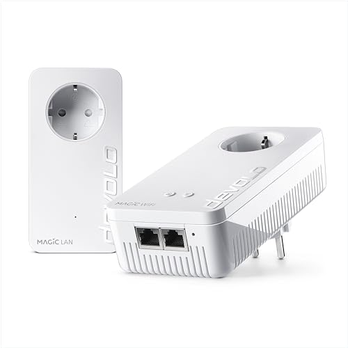 devolo WLAN Powerline-adapter, Magic 1 WiFi-mini-uitbreidingsadapter - tot 1.200 Mbit/s, mesh-WLAN-versterker, 1x LAN-verbinding, dLAN 2.0, wit