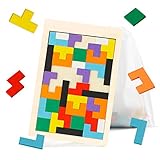 Ranslen Wooden Russian Blocks Puzzles Brain Teasers Toy for Kids with a Storage Bag,Wood Jigsaw...