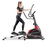 Hop-Sport Crosstrainer HS-095CF mit Unterlegmatte - Ellipsentrainer 30kg Schwungmasse - Ellipsen Crosstrainer max. Benutzergewicht 135kg - Crosswalker schwarz