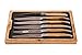 Laguiole en Aubrac Steakmesser, Set mit 6 Stück, Griff aus Olivenholz, Original aus Frankreich, mit Echtheitszertifikat und schöner Aufbewahrungsbox aus Holz | Holz-Leute