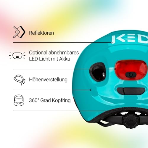 Casco de bicicleta infantil KED ligero y ajustable con sistema 360 4
