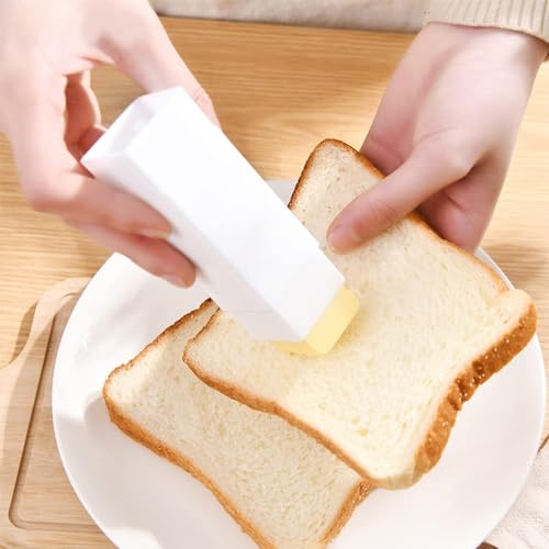 Image of Butter Dispenser, Butter and Container for Fridge Storage,Butter Box with for Kitchen and Restaurant,White