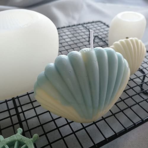 Scented Candle Mold Seashell Candle Making Mold 3D Shaped Soap Mold For Making Candles Diy Craft Beach Wedding Favor Decor #TOP6
