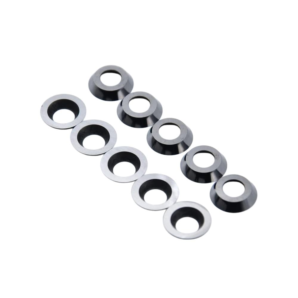 10pcs Round Carbide Inserts Turning Cutter, 8.9×1.85mm 30 Degree Indexable Blade for DIY Lathe Woodworking