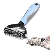 Diseño sin arañazos y sin dolor: nuestro Peine Pelo Muerto para Mascota tiene dientes afilados para evitar tirones de pelo, manteniendo a tu mascota en las manos eliminando enredos, esteras, pelo suelto y suciedad sin irritar la piel de tu mascota limpia y saludable. El extremo mate evita arañazos e irritaciones en la piel de tu mascota.
