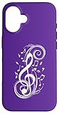 Musiknotenschlüssel Bass Violinschlüssel Tee Musikliebhaber & Künstler Hülle für iPhone 16