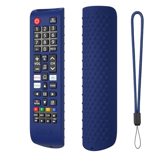 Image of OBOE Silicone Tv Remote Cover for Samsung Smart Tv Remote, F-Dark Blue