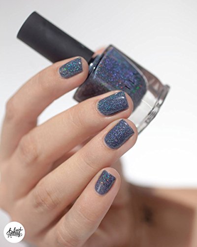 Image of ILNP Industrial Park - Neutral Denim Blue Holographic Sheer Jelly Nail Polish