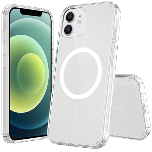 Image of FanTEK Phone Case Compatible with iPhone 12 & iPhone 12 Pro 6.1 Inch, Magnetic Case Clear Protective Bumper Hard Back Cover