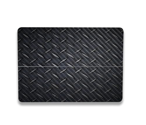 Image of MightySkins Carbon Fiber Skin Compatible with Microsoft Surface Laptop Studio 2 (2023) Full Wrap Kit - Black Diamond Plate | Protective, Durable Textured Carbon Fiber Finish | Made in The USA