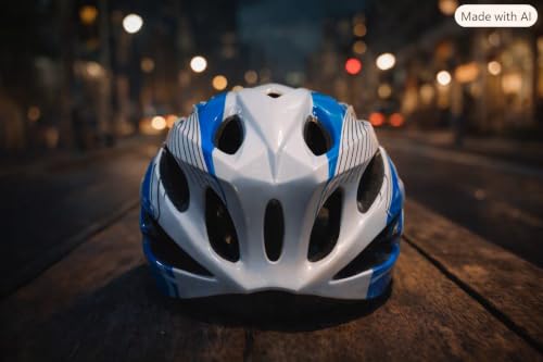 Image of Thunder Skates All Purpose Helmets for Women Men Cycling Accessories Outdoor Sports Bicycle, Skate Helmet White Blue