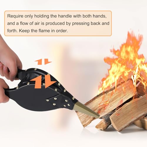 image for Gtongoko Fireplace Bellows Air Blower Cast Nozzle 14.8