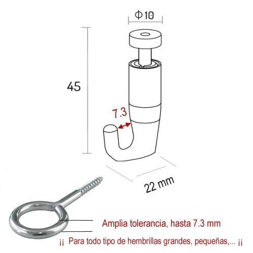 Gancho para colgar cuadros JBLOCK 15 Kg soporte pared marcos pesados pack 10 5