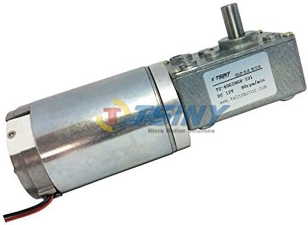 TSINY Electric 12 Volt Dc 80Rpm Worm Geared Gearbox Gear Reducer Motor