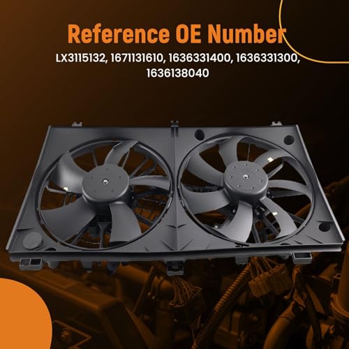 Image of maXpeedingrods Cooling Fans Assembly for Lexus IS300 2016-2023, IS350 2014-2023, LX3115132 1671131610 1636331400