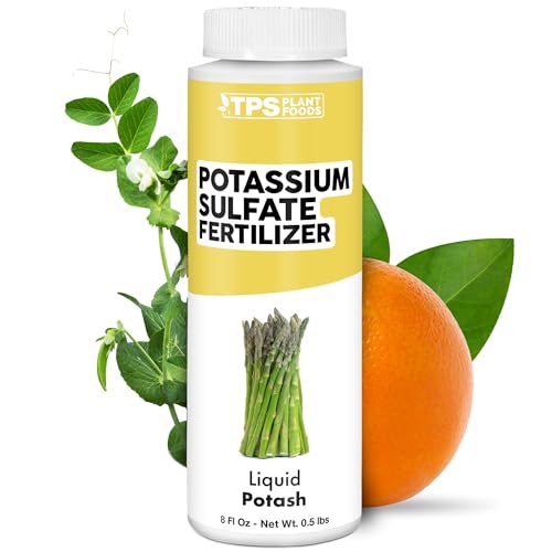 Potassium Sulfate Fertilizer, Premium Potassium and Sulfur Plant Nutrient Blend, 8 oz (250mL)