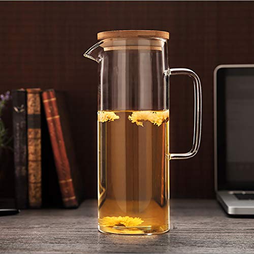 Jarra de vidro com tampa para jarro de chá com grande capacidade criativa Justdolife Water Pitcher