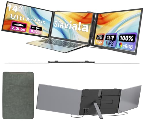 siaviala 2025 Nuovo Monitor Portatile 0.17" Ultra-Sottile, 14" 1080P FHD