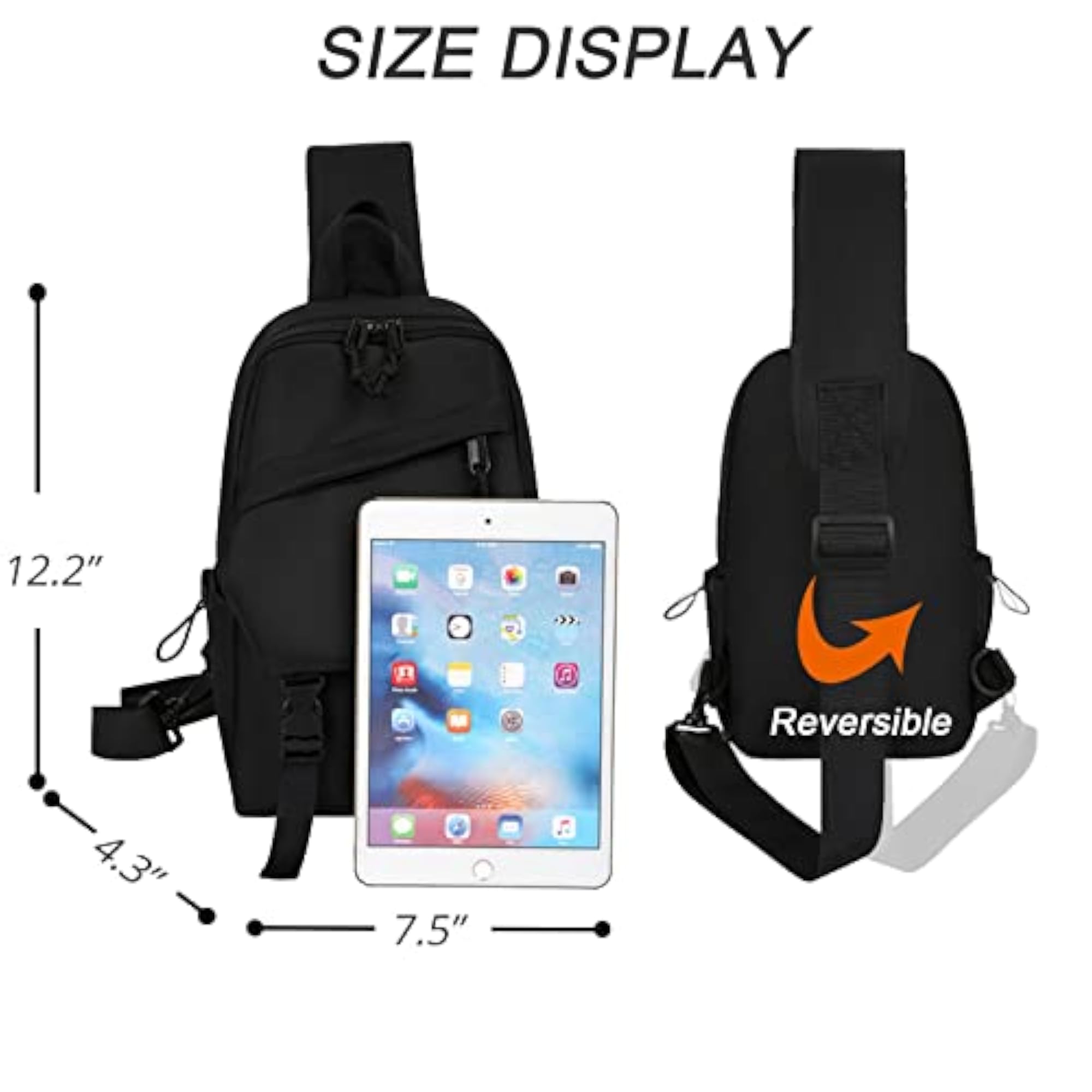 Sling Bag with USB Charge Port, Stylish and Functional