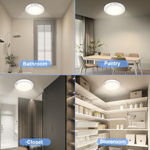 Whitepoplar Rechargeable Motion Sensor Closet Light With Remote - Magnetic Wireless Ceiling Lights Battery Operated thumb #6