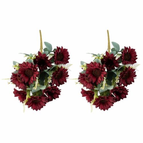 Ramo de girasoles artificiales sin mantenimiento para una decoración duradera 4