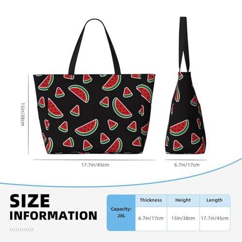 Watermelon Print Large Beach Bag Waterproof Sandproof Swim Tote Pool Bag For Women With Zipper3