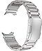 MaKTech Titanium Wristband for Samsung Galaxy Watch 5/4,Metal Bracelet Strap with Tortoise Buckle,for Galaxy Watch 5 40mm/44mm/Pro 45mm,Galaxy Watch 4 40/44mm Classic 42/46mm (Silver)