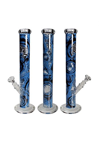 altrado Headshop Black Leaf Glas Wasserpfeife - Bong 'Wirbel' 1 Stück - für Kräuter und Tee – Bild 4