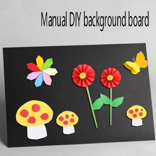 50 Blatt Tonpapier Schwarz A4 - Schwarzes Papier 200g/m², Tonkarton A4, Tonpapier für Malen Kartenherstellung Einladungen Scrapbook Basteln