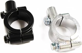 PHOENIX バイク 汎用 1インチ 25.4mm ハンドル 対応 マウント ミラーホルダー クランプ 1個 正ネジ 8mm 10mm 10mm,ブラック